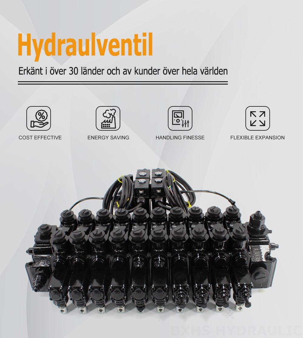 DCV150-10-NPT Manuell och elektrohydraulisk 10 spolar Sektionsstyrvventil